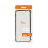REIKO HTC ONE A9 MIRROR EFFECT CASE WITH AIR CUSHION PROTECTION IN CLEAR BLACK
