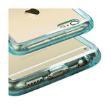 REIKO IPHONE 6 PLUS MIRROR EFFECT CASE WITH AIR CUSHION PROTECTION IN CLEAR NAVY