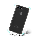REIKO IPHONE 7 PLUS CLEAR BUMPER CASE WITH AIR CUSHION PROTECTION IN CLEAR BLACK