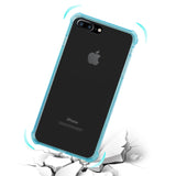REIKO IPHONE 7 PLUS CLEAR BUMPER CASE WITH AIR CUSHION PROTECTION IN CLEAR NAVY