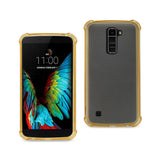 REIKO LG K10 MIRROR EFFECT CASE WITH AIR CUSHION PROTECTION IN GOLD