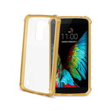 REIKO LG K10 MIRROR EFFECT CASE WITH AIR CUSHION PROTECTION IN GOLD