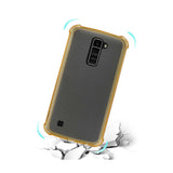 REIKO LG K10 MIRROR EFFECT CASE WITH AIR CUSHION PROTECTION IN GOLD