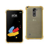 REIKO LG STYLUS 2 MIRROR EFFECT CASE WITH AIR CUSHION PROTECTION IN CLEAR GOLD