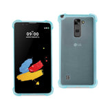 REIKO LG STYLUS 2 MIRROR EFFECT CASE WITH AIR CUSHION PROTECTION IN CLEAR NAVY