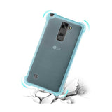 REIKO LG STYLUS 2 MIRROR EFFECT CASE WITH AIR CUSHION PROTECTION IN CLEAR NAVY