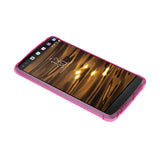 REIKO LG V10 MIRROR EFFECT CASE WITH AIR CUSHION PROTECTION IN CLEAR HOT PINK