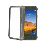 REIKO SAMSUNG GALAXY S7 ACTIVE CLEAR BUMPER CASE WITH AIR CUSHION PROTECTION IN CLEAR BLACK