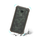 REIKO SAMSUNG GALAXY S7 ACTIVE CLEAR BUMPER CASE WITH AIR CUSHION PROTECTION IN CLEAR BLACK