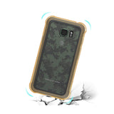 REIKO SAMSUNG GALAXY S7 ACTIVE CLEAR BUMPER CASE WITH AIR CUSHION PROTECTION IN CLEAR GOLD