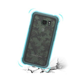 REIKO SAMSUNG GALAXY S7 ACTIVE CLEAR BUMPER CASE WITH AIR CUSHION PROTECTION IN CLEAR NAVY