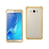 REIKO SAMSUNG GALAXY J7 MIRROR EFFECT CASE WITH AIR CUSHION PROTECTION IN CLEAR GOLD