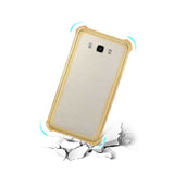 REIKO SAMSUNG GALAXY J7 MIRROR EFFECT CASE WITH AIR CUSHION PROTECTION IN CLEAR GOLD