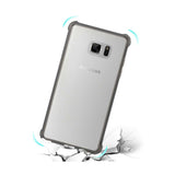 REIKO SAMSUNG GALAXY NOTE 7 MIRROR EFFECT CASE WITH AIR CUSHION PROTECTION IN CLEAR BLACK