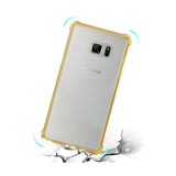 REIKO SAMSUNG GALAXY NOTE 7 MIRROR EFFECT CASE WITH AIR CUSHION PROTECTION IN CLEAR GOLD