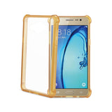 REIKO SAMSUNG GALAXY ON5/ J5 CLEAR BUMPER CASE WITH AIR CUSHION SHOCK ABSORPTION IN CLEAR GOLD