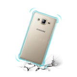 REIKO SAMSUNG GALAXY ON5/ J5 CLEAR BUMPER CASE WITH AIR CUSHION SHOCK ABSORPTION IN CLEAR NAVY