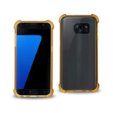 REIKO SAMSUNG GALAXY S7 MIRROR EFFECT CASE WITH AIR CUSHION PROTECTION IN CLEAR GOLD
