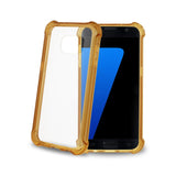 REIKO SAMSUNG GALAXY S7 MIRROR EFFECT CASE WITH AIR CUSHION PROTECTION IN CLEAR GOLD
