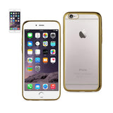 REIKO IPHONE 6S PLUS SOFT TPU SLIM CLEAR CASE WITH DIAMOND FRAMES IN GOLD