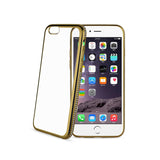 REIKO IPHONE 6S PLUS SOFT TPU SLIM CLEAR CASE WITH DIAMOND FRAMES IN GOLD