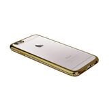 REIKO IPHONE 6S PLUS SOFT TPU SLIM CLEAR CASE WITH DIAMOND FRAMES IN GOLD