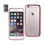 REIKO IPHONE 6S PLUS SOFT TPU SLIM CLEAR CASE WITH DIAMOND FRAMES IN ROSE GOLD