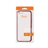REIKO IPHONE 6S PLUS SOFT TPU SLIM CLEAR CASE WITH DIAMOND FRAMES IN ROSE GOLD