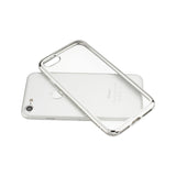 REIKO IPHONE 7 SOFT TPU SLIM CLEAR CASE WITH DIAMOND FRAMES IN SILVER