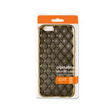 REIKO IPHONE 6S PLUS FLEXIBLE 3D RHOMBUS PATTERN TPU CASE WITH SHINY FRAME IN BLACK