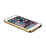 REIKO IPHONE 6S PLUS FLEXIBLE 3D RHOMBUS PATTERN TPU CASE WITH SHINY FRAME IN GOLD