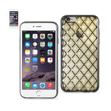 REIKO IPHONE 6S FLEXIBLE 3D RHOMBUS PATTERN TPU CASE WITH SHINY FRAME IN CLEAR