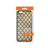 REIKO IPHONE 6S FLEXIBLE 3D RHOMBUS PATTERN TPU CASE WITH SHINY FRAME IN CLEAR
