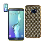 REIKO SAMSUNG GALAXY S6 EDGE PLUS FLEXIBLE 3D RHOMBUS PATTERN TPU CASE WITH SHINY FRAME IN BLACK