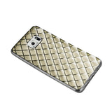 REIKO SAMSUNG GALAXY S6 EDGE PLUS FLEXIBLE 3D RHOMBUS PATTERN TPU CASE WITH SHINY FRAME IN CLEAR