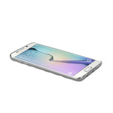 REIKO SAMSUNG GALAXY S6 EDGE PLUS FLEXIBLE 3D RHOMBUS PATTERN TPU CASE WITH SHINY FRAME IN CLEAR