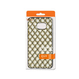 REIKO SAMSUNG GALAXY S6 EDGE PLUS FLEXIBLE 3D RHOMBUS PATTERN TPU CASE WITH SHINY FRAME IN CLEAR