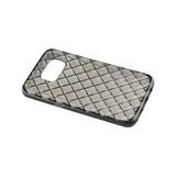 REIKO SAMSUNG GALAXY S7 FLEXIBLE 3D RHOMBUS PATTERN TPU CASE WITH SHINY FRAME IN CLEAR