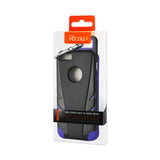 REIKO IPHONE 5/5S/SE DROPPROOF WORKOUT HYBRID CASE WITH HOOK IN BLACK PURPLE