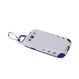 REIKO SAMSUNG GALAXY S3 DROPPROOF WORKOUT HYBRID CASE WITH HOOK IN WHITE PURPLE
