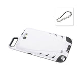 REIKO SAMSUNG GALAXY NOTE 2 DROPPROOF WORKOUT HYBRID CASE WITH HOOK IN WHITE GREY