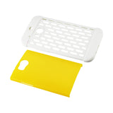 REIKO HTC ONE M8 HYBRID CASE WITH CARD HOLDER IN WHITE YELLOW