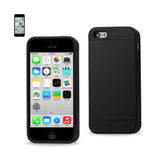 REIKO IPHONE 5C HYBRID CASE WITH CARD HOLDER IN BLACK