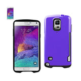 REIKO SAMSUNG GALAXY NOTE 4 CANDY SHIELD CASE WITH CARD HOLDER IN PURPLE