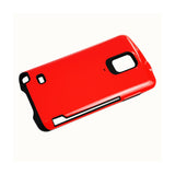 REIKO SAMSUNG GALAXY NOTE 4 CANDY SHIELD CASE WITH CARD HOLDER IN RED