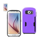 REIKO SAMSUNG GALAXY S6 CANDY SHIELD CASE WITH CARD HOLDER IN PURPLE
