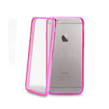 REIKO IPHONE 6 CLEAR BACK FRAME BUMPER CASE IN PINK
