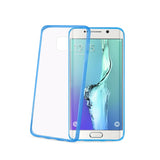REIKO SAMSUNG GALAXY S6 EDGE PLUS CLEAR BACK FRAME BUMPER CASE IN NAVY