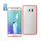 REIKO SAMSUNG GALAXY S6 EDGE PLUS CLEAR BACK FRAME BUMPER CASE IN RED