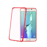 REIKO SAMSUNG GALAXY S6 EDGE PLUS CLEAR BACK FRAME BUMPER CASE IN RED